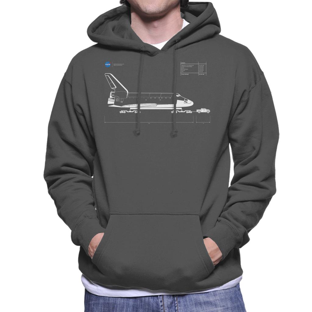 NASA Space Shuttle Weight Diagnostic Men's Hooded Sweatshirt-ALL + EVERY