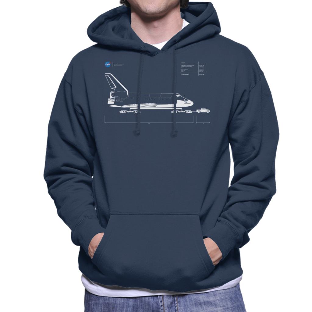 NASA Space Shuttle Weight Diagnostic Men's Hooded Sweatshirt-ALL + EVERY