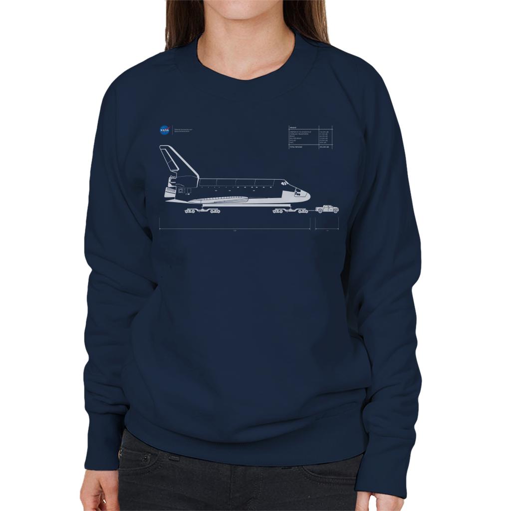 NASA Space Shuttle Weight Diagnostic Women's Sweatshirt-ALL + EVERY