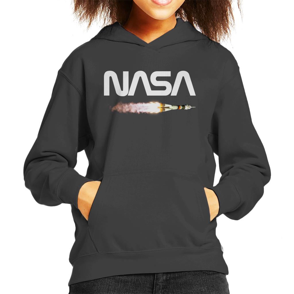 NASA Soyuz Launch Logo Kids Hooded Sweatshirt-ALL + EVERY