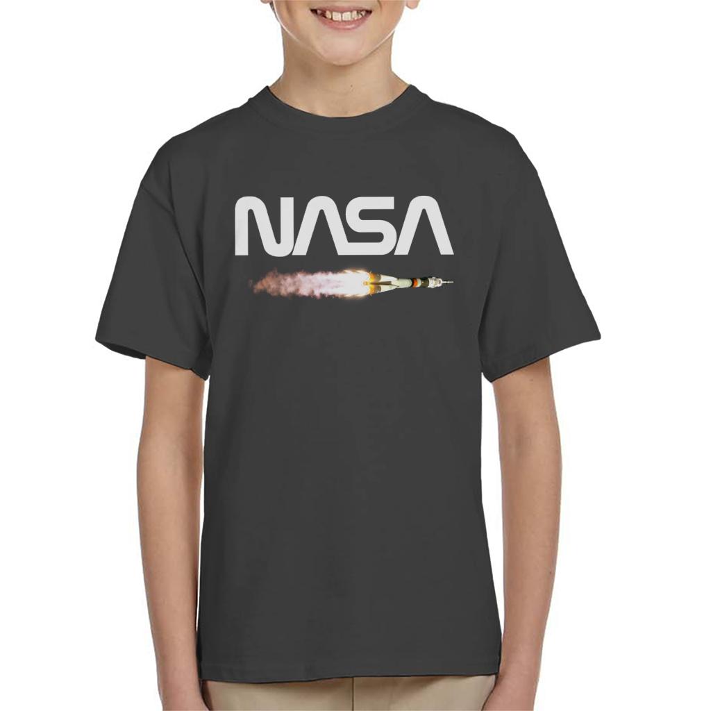 NASA Soyuz Launch Logo Kids T-Shirt-ALL + EVERY