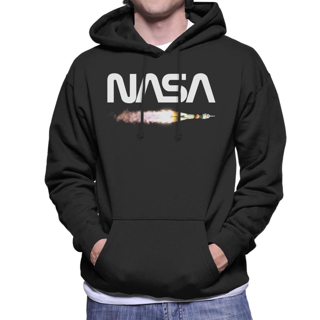 NASA Soyuz Launch Logo Men's Hooded Sweatshirt-ALL + EVERY