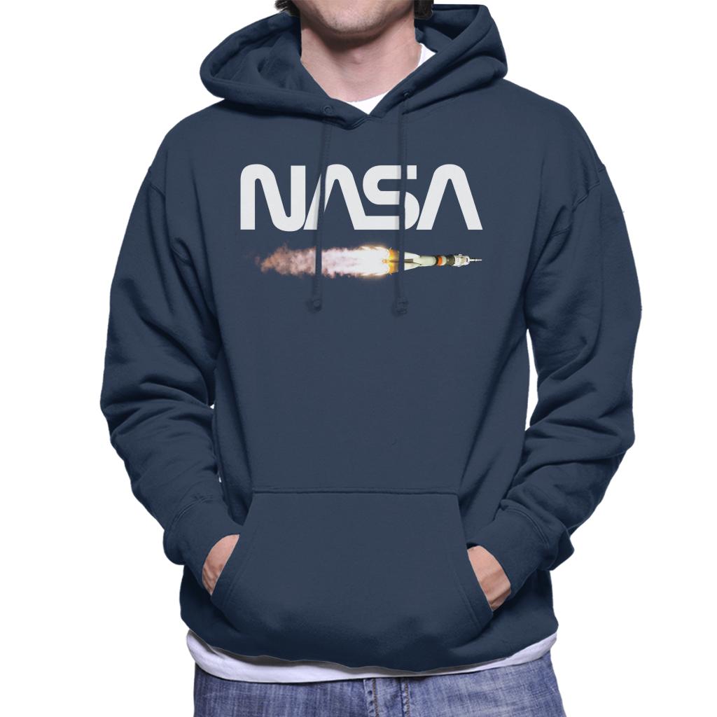 NASA Soyuz Launch Logo Men's Hooded Sweatshirt-ALL + EVERY