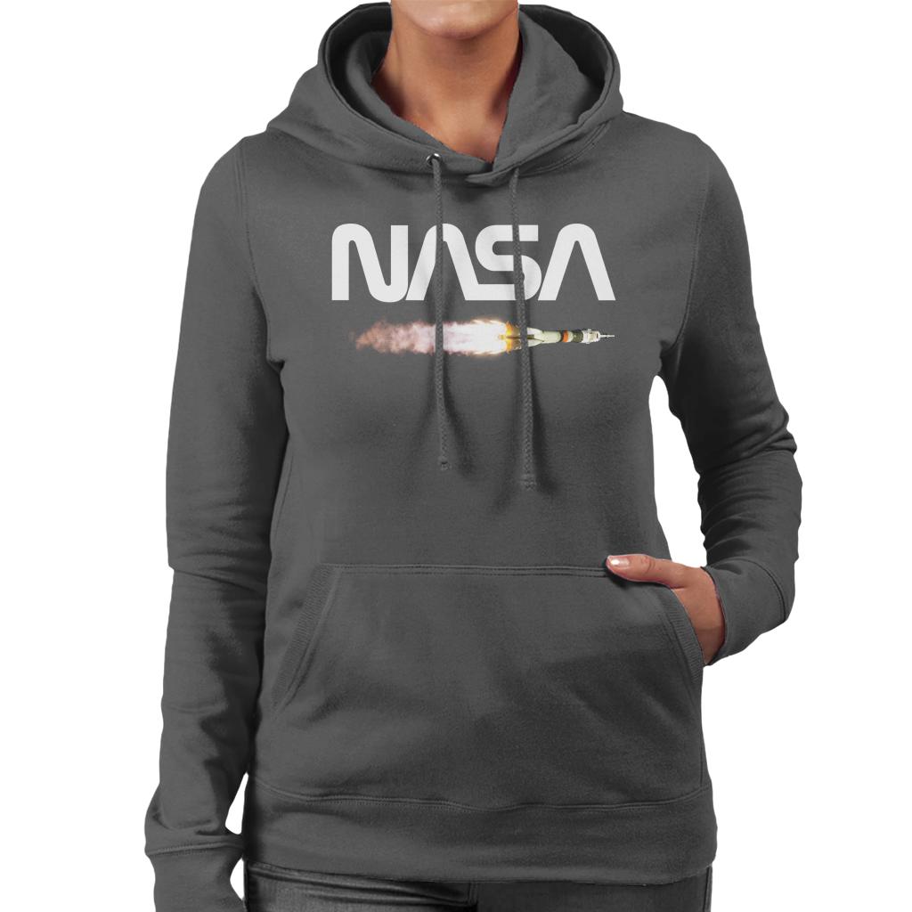 NASA Soyuz Launch Logo Women's Hooded Sweatshirt-ALL + EVERY