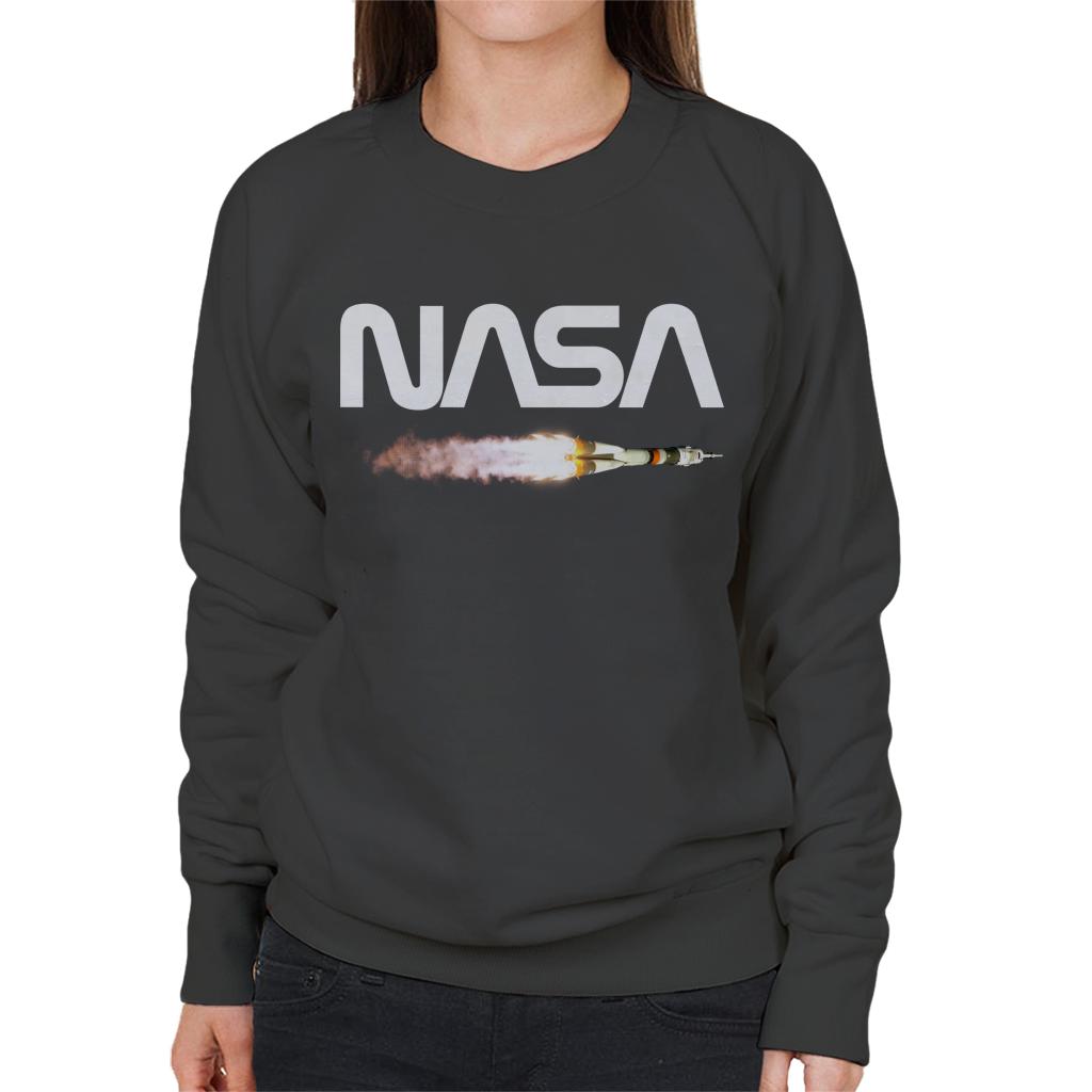 NASA Soyuz Launch Logo Women's Sweatshirt-ALL + EVERY