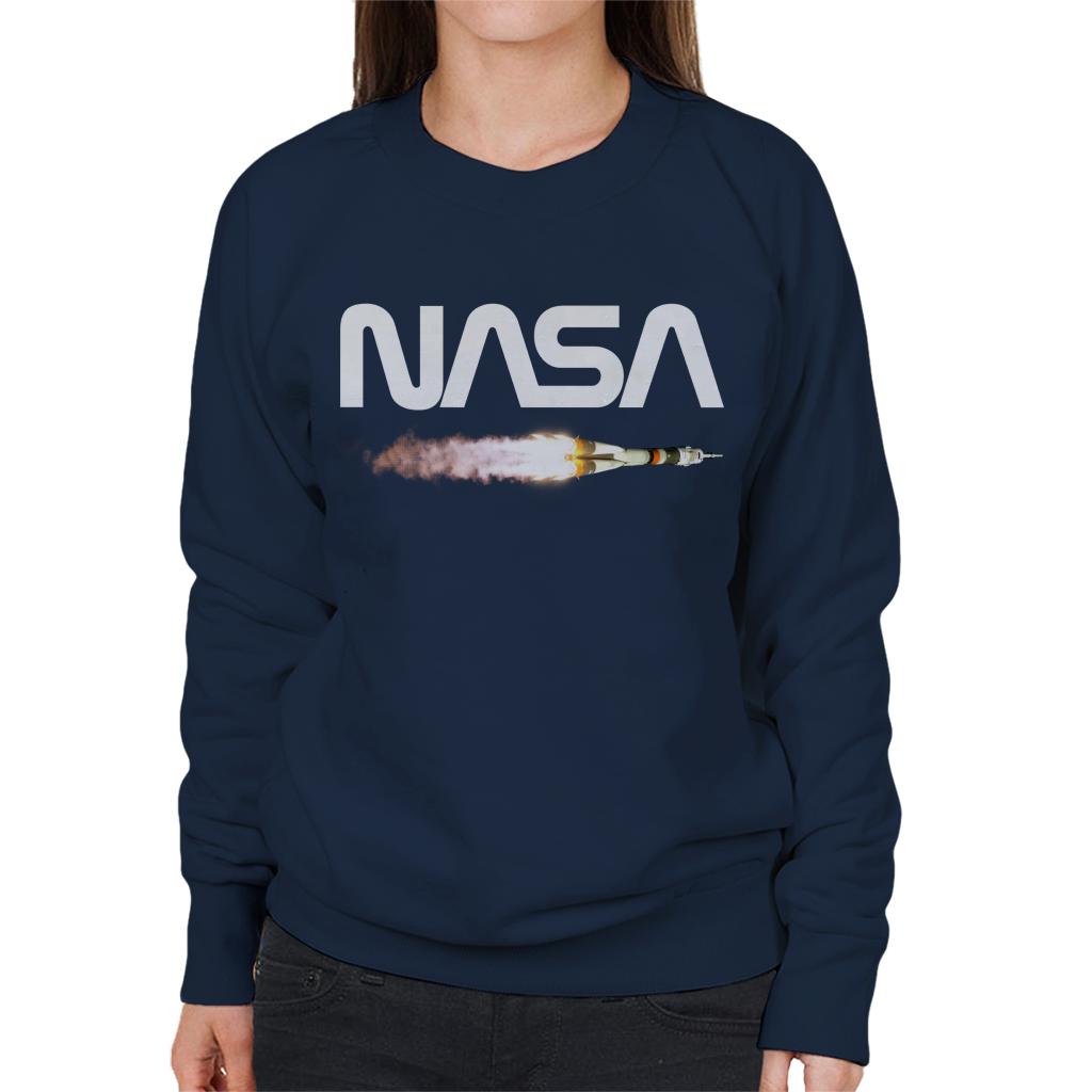 NASA Soyuz Launch Logo Women's Sweatshirt-ALL + EVERY