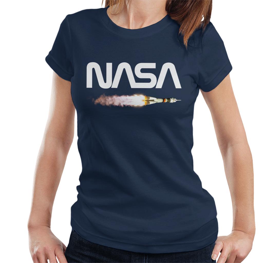 NASA Soyuz Launch Logo Women's T-Shirt-ALL + EVERY