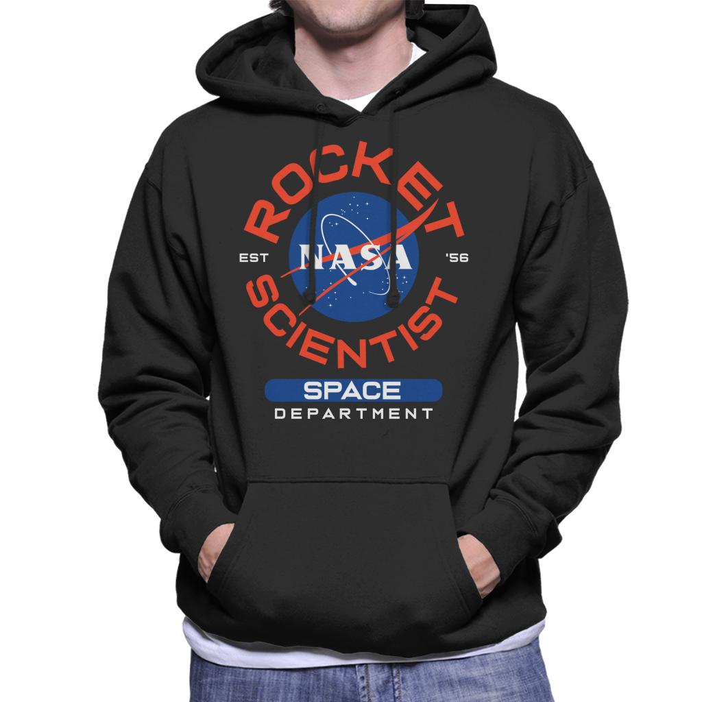 NASA Space Department Rocket Scientist Men's Hooded Sweatshirt-ALL + EVERY