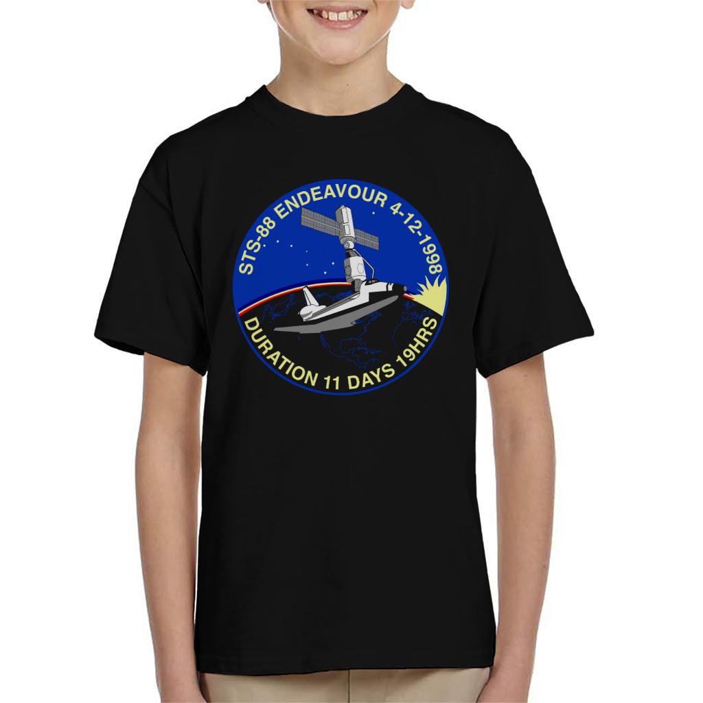 NASA STS 88 Endeavour Badge Kids T-Shirt-ALL + EVERY