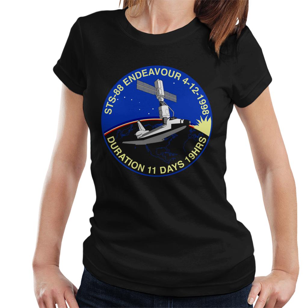 NASA STS 88 Endeavour Badge Women's T-Shirt-ALL + EVERY