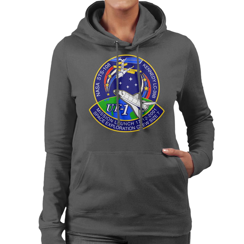 NASA STS 108 Endeavour Crew Badge Women's Hooded Sweatshirt-ALL + EVERY