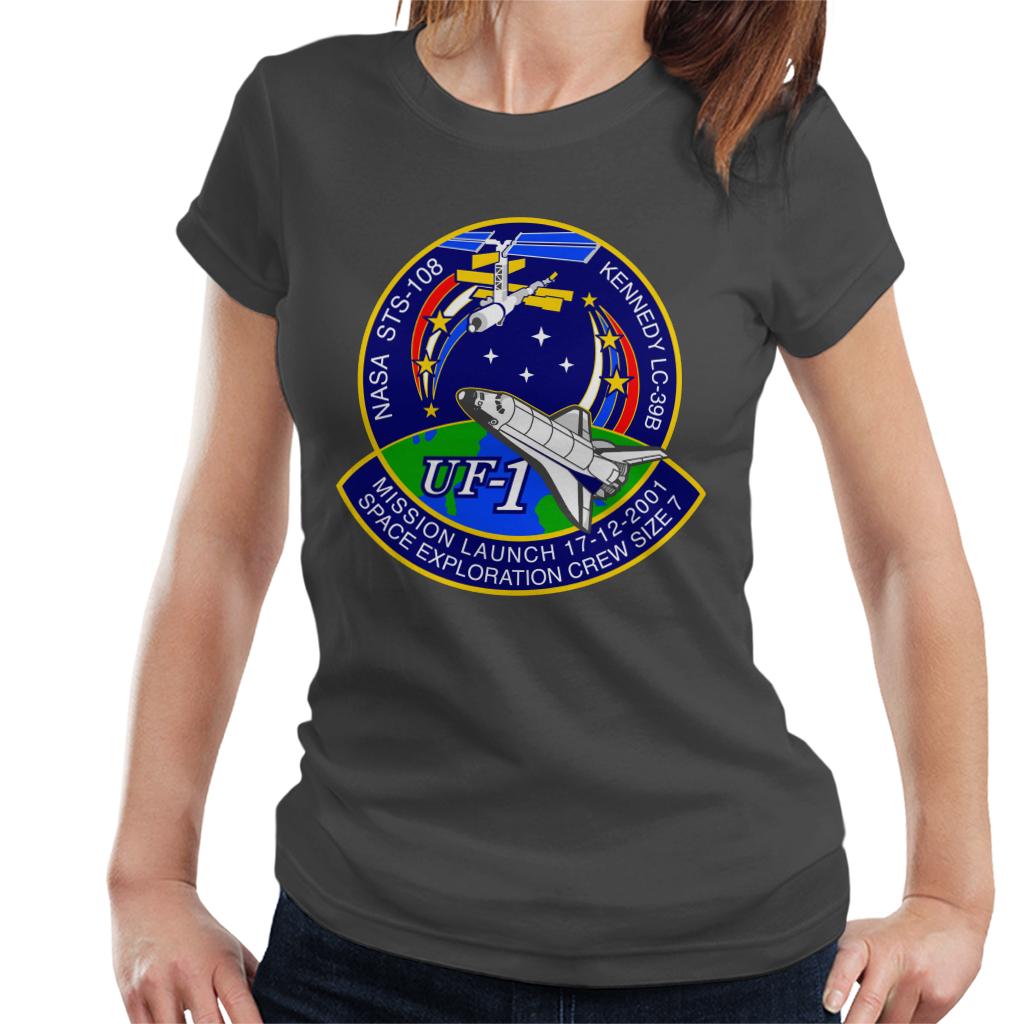 NASA STS 108 Endeavour Crew Badge Women's T-Shirt-ALL + EVERY