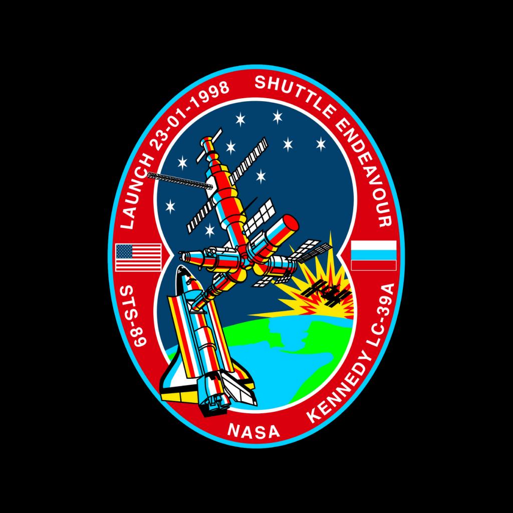 NASA STS 89 Endeavour MIR Space Station Badge Men's Sweatshirt-ALL + EVERY