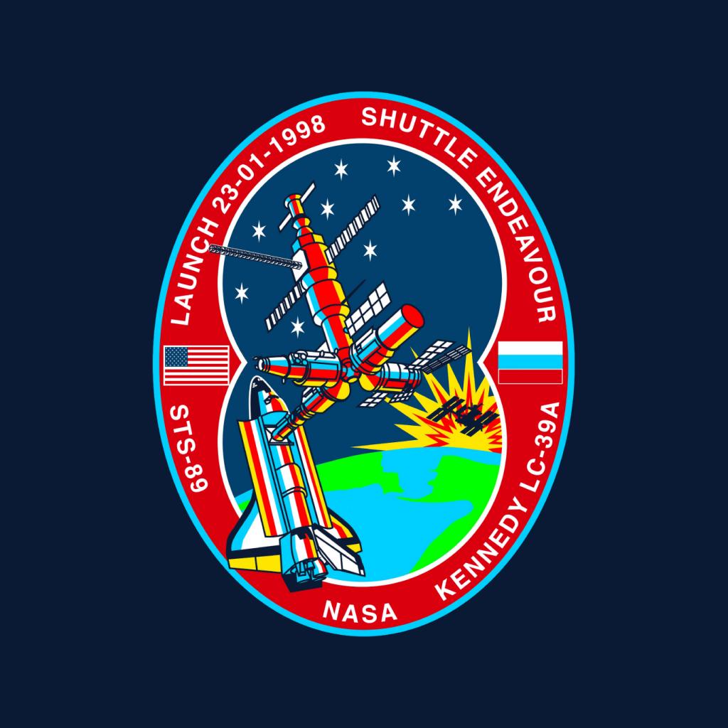 NASA STS 89 Endeavour MIR Space Station Badge Men's Sweatshirt-ALL + EVERY