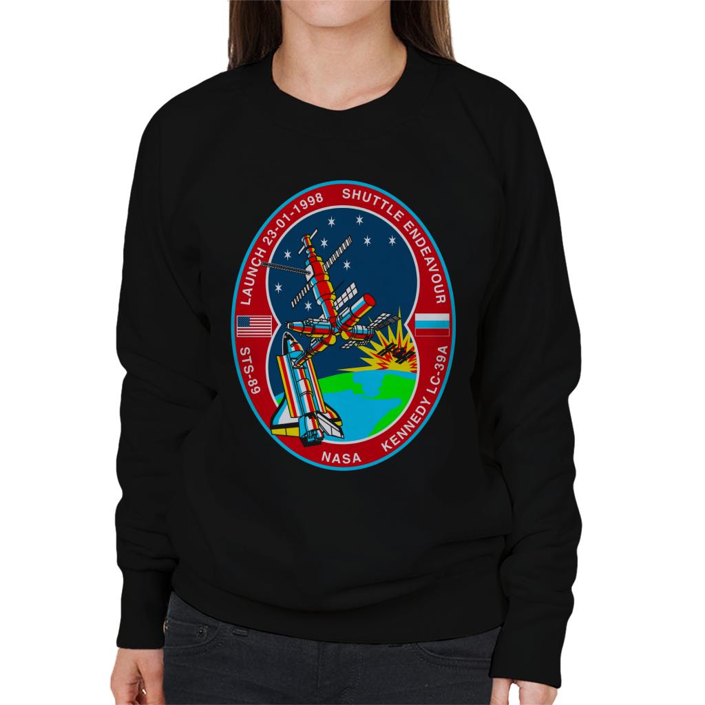 NASA STS 89 Endeavour MIR Space Station Badge Women's Sweatshirt-ALL + EVERY