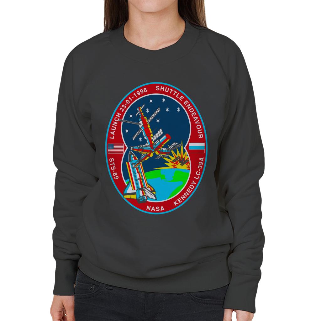 NASA STS 89 Endeavour MIR Space Station Badge Women's Sweatshirt-ALL + EVERY