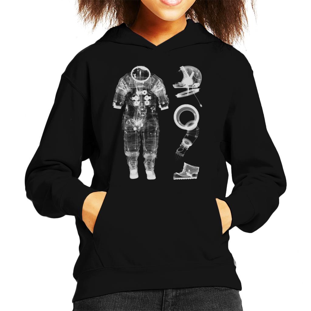 NASA Apollo 14 A7 L Pressure Suit X Ray Kids Hooded Sweatshirt-ALL + EVERY