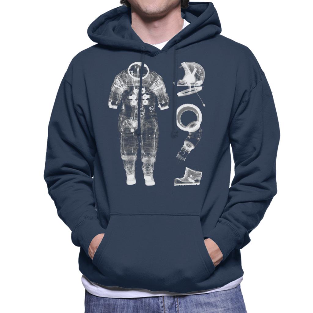 NASA Apollo 14 A7 L Pressure Suit X Ray Men's Hooded Sweatshirt-ALL + EVERY