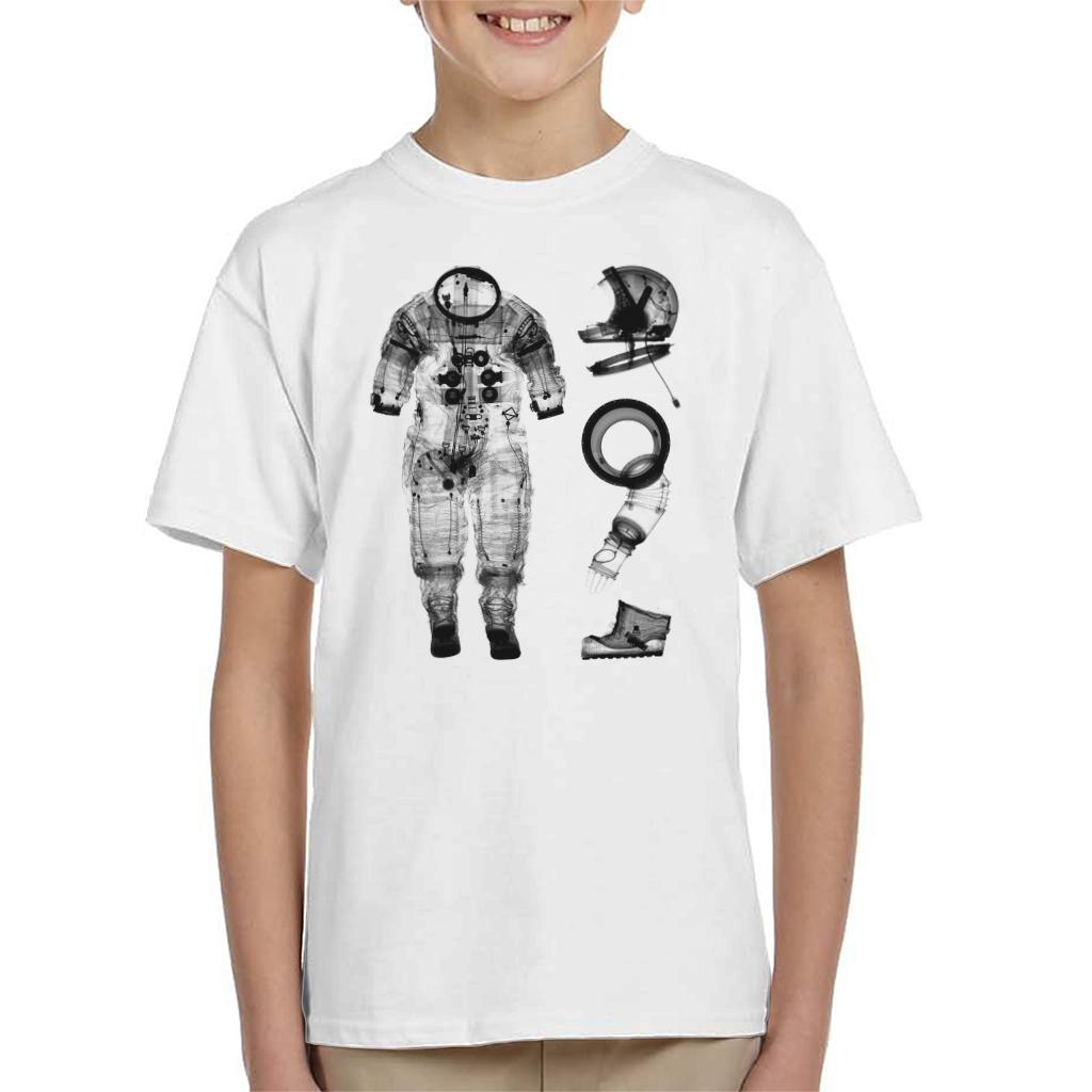 NASA Apollo 14 A7 L Pressure Suit Negative X Ray Kids T-Shirt-ALL + EVERY