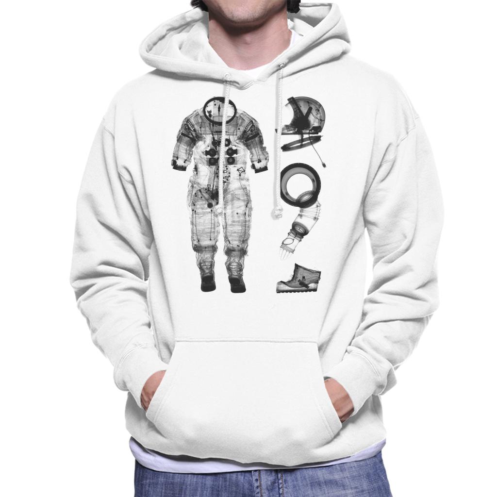 NASA Apollo 14 A7 L Pressure Suit Negative X Ray Men's Hooded Sweatshirt-ALL + EVERY