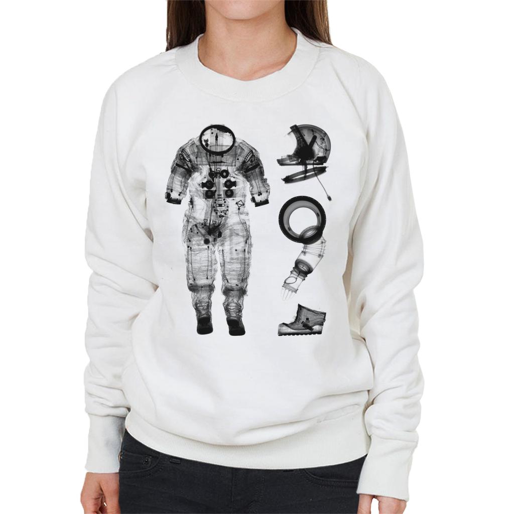 NASA Apollo 14 A7 L Pressure Suit Negative X Ray Women's Sweatshirt-ALL + EVERY