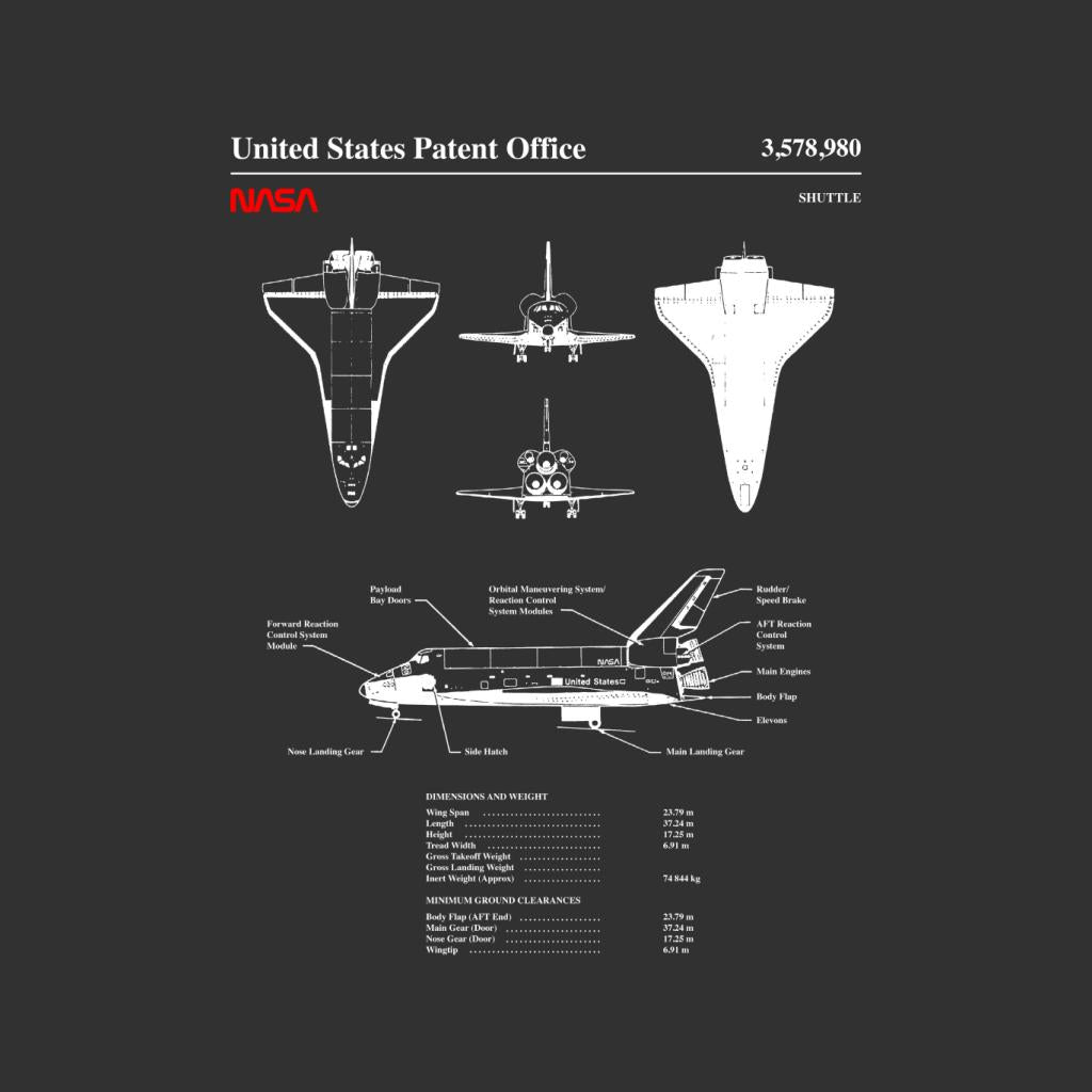 NASA Shuttle Dimensions And Weight Blueprint Men's Sweatshirt-ALL + EVERY