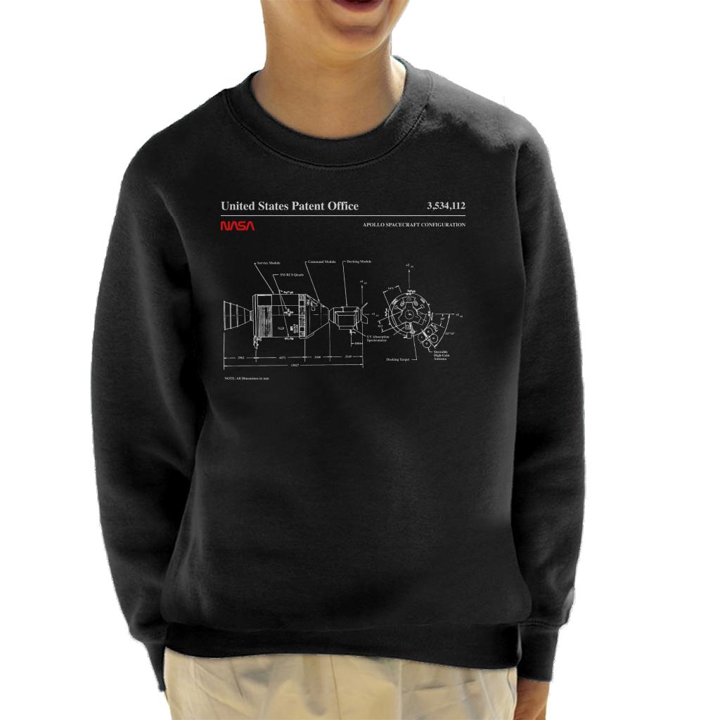 NASA Apollo Spacecraft Blueprint Kids Sweatshirt-ALL + EVERY