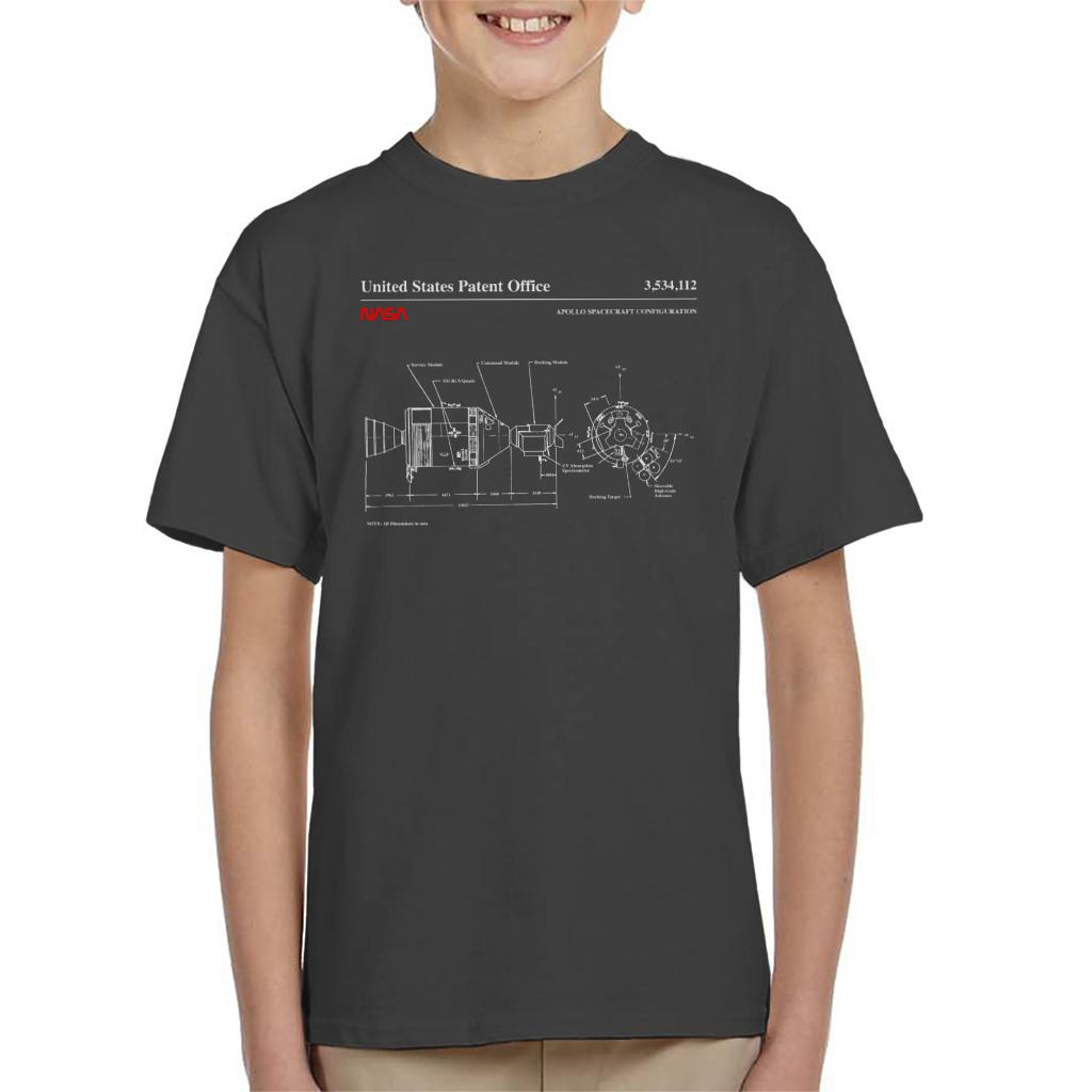 NASA Apollo Spacecraft Blueprint Kids T-Shirt-ALL + EVERY