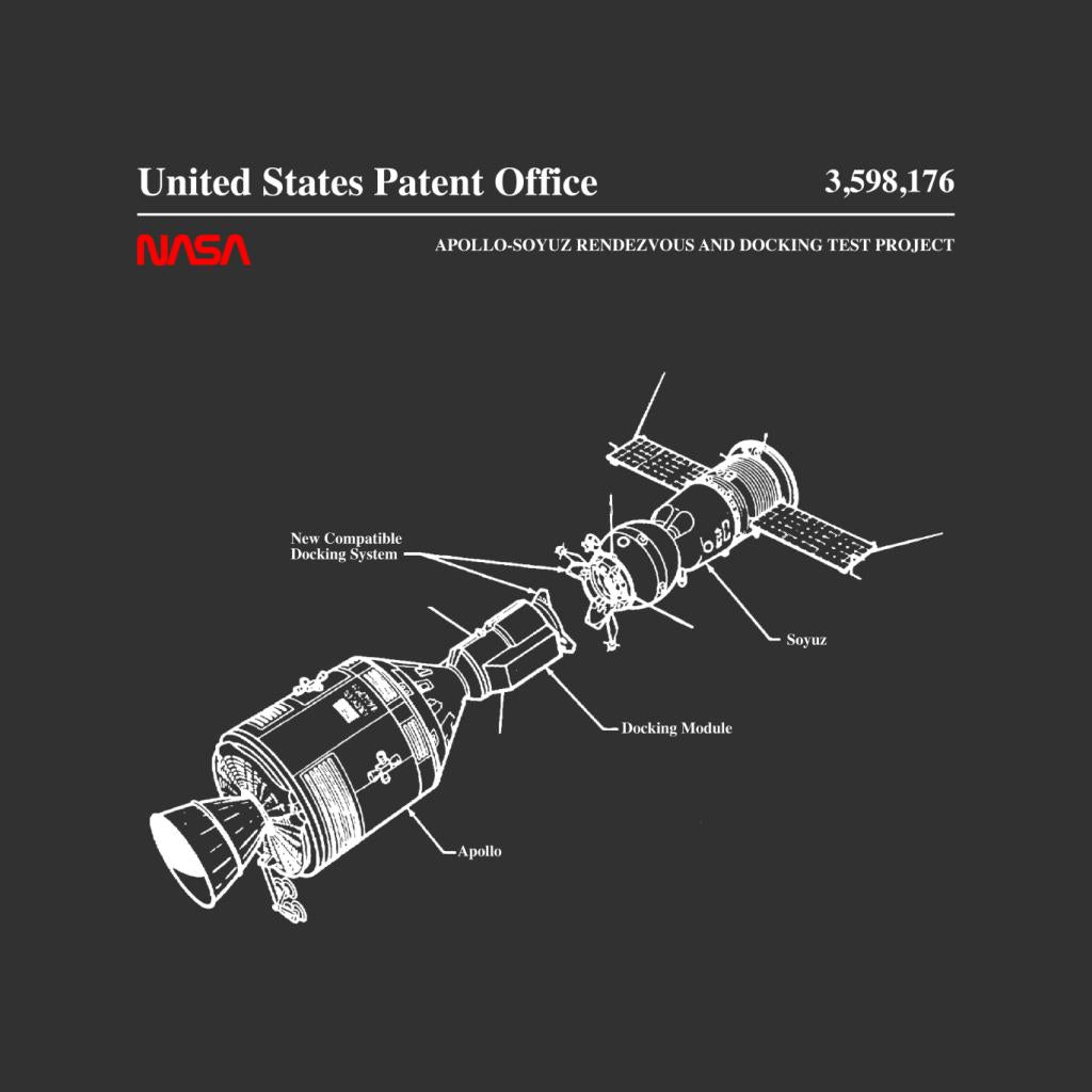 NASA Apollo Soyuz Docking Test Blueprint Kids T-Shirt-ALL + EVERY