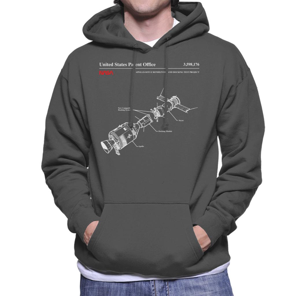 NASA Apollo Soyuz Docking Test Blueprint Men's Hooded Sweatshirt-ALL + EVERY