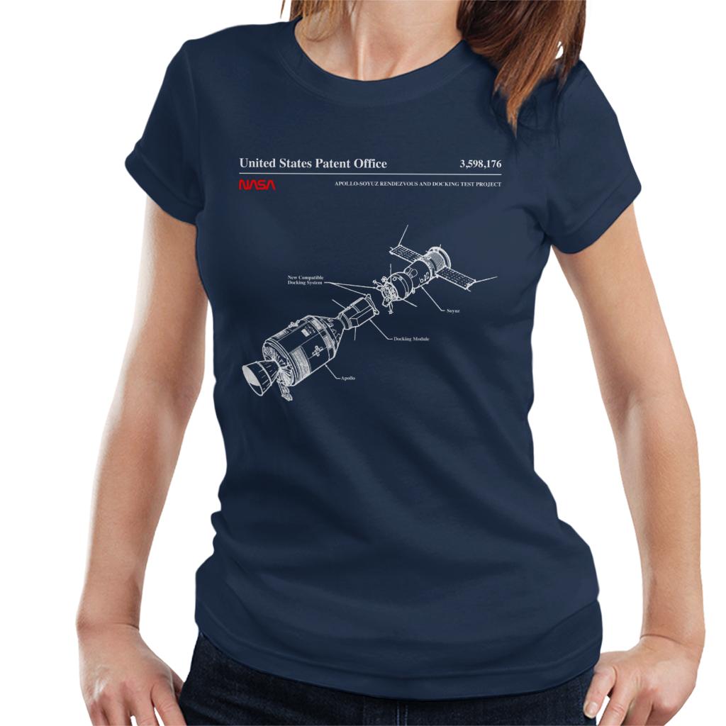 NASA Apollo Soyuz Docking Test Blueprint Women's T-Shirt-ALL + EVERY