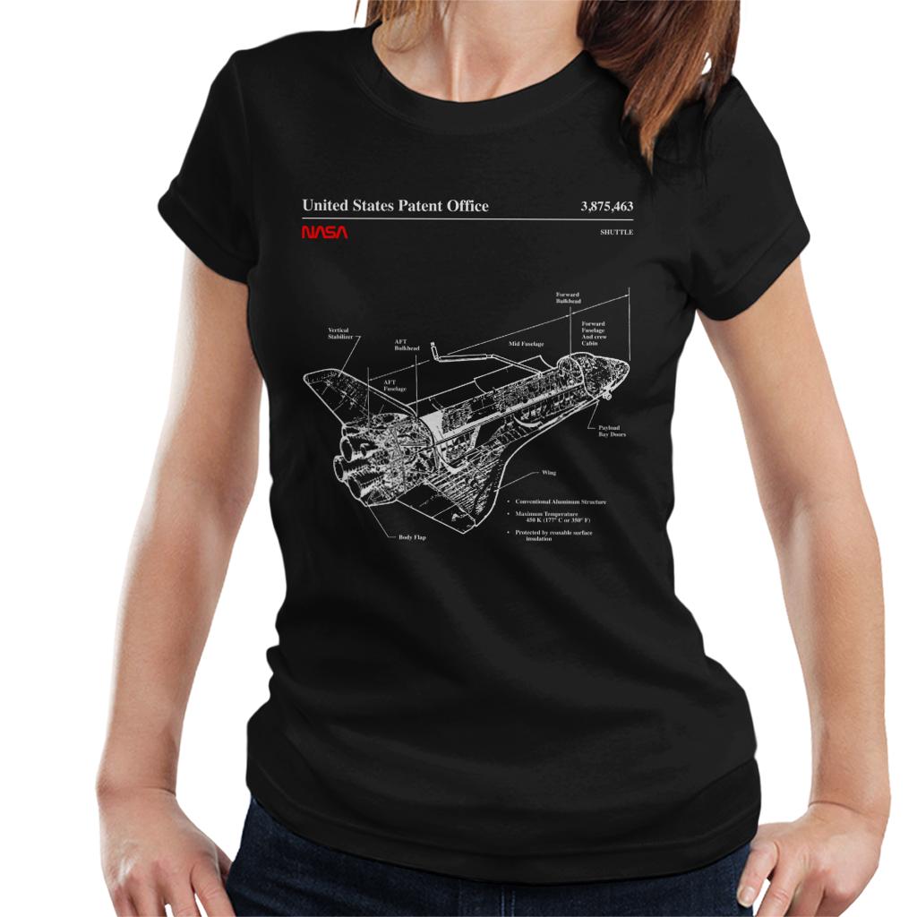 NASA Shuttle Structure Blueprint Women's T-Shirt-ALL + EVERY