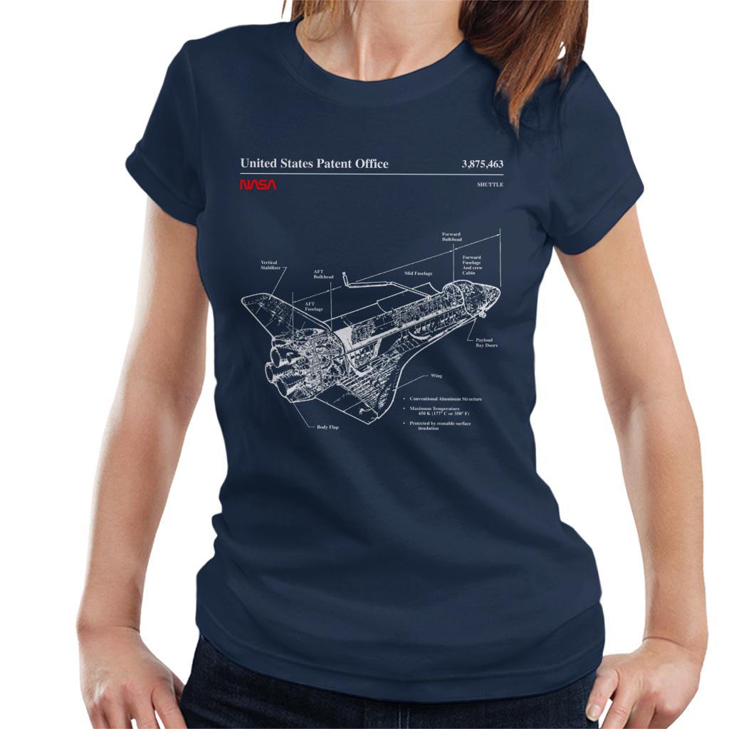 NASA Shuttle Structure Blueprint Women's T-Shirt-ALL + EVERY