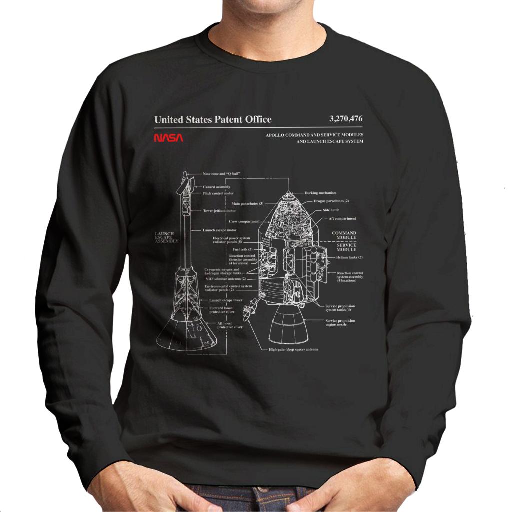 NASA Apollo CSM Escape System Blueprint Men's Sweatshirt-ALL + EVERY