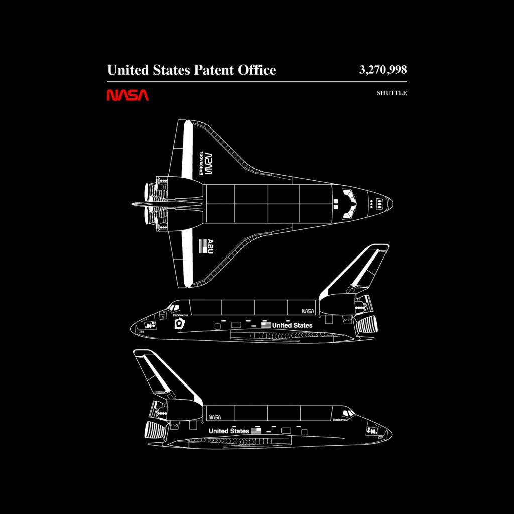 NASA Endeavour Shuttle Top And Side View Blueprint Kids Sweatshirt-ALL + EVERY