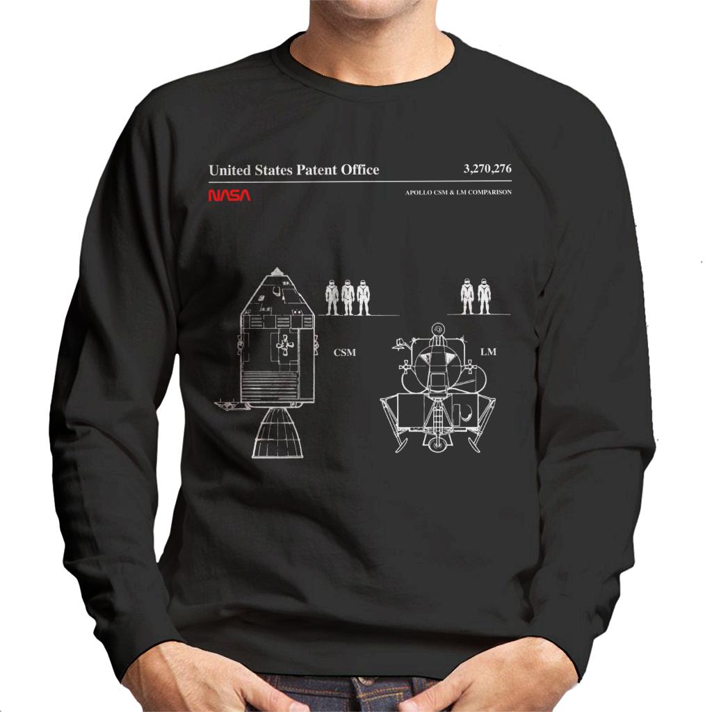 NASA Apollo CSM And LM Blueprint Men's Sweatshirt-ALL + EVERY