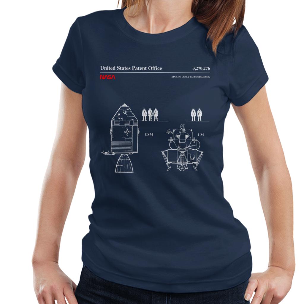 NASA Apollo CSM And LM Blueprint Women's T-Shirt-ALL + EVERY