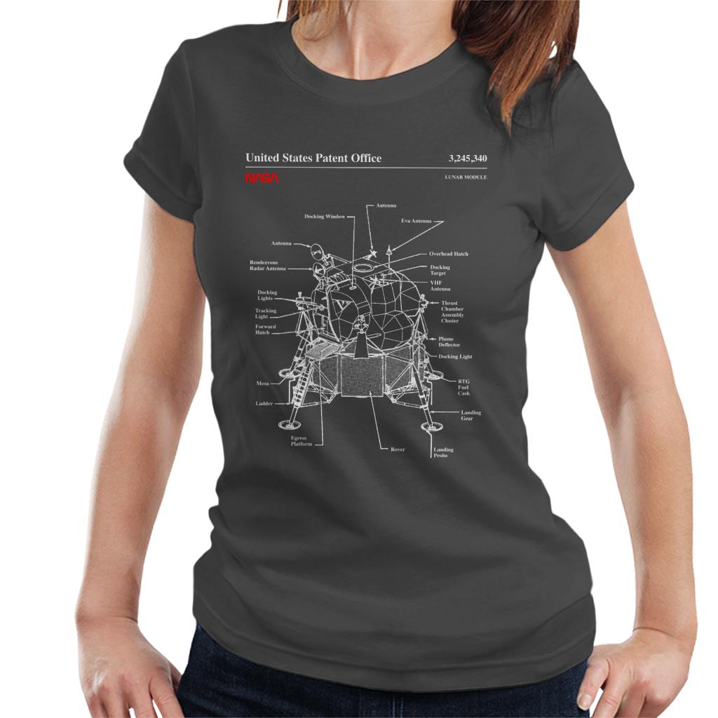 NASA Lunar Module Blueprint Women's T-Shirt-ALL + EVERY