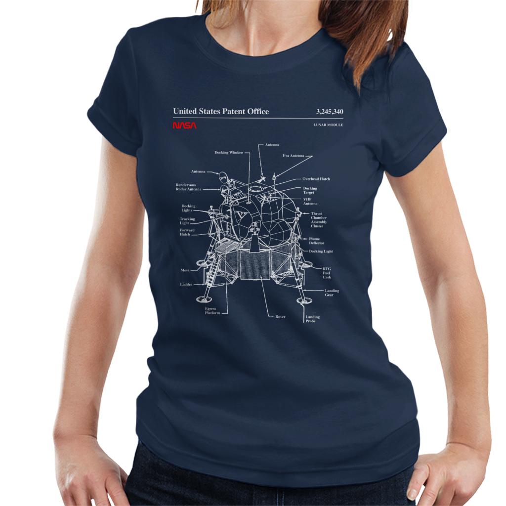 NASA Lunar Module Blueprint Women's T-Shirt-ALL + EVERY