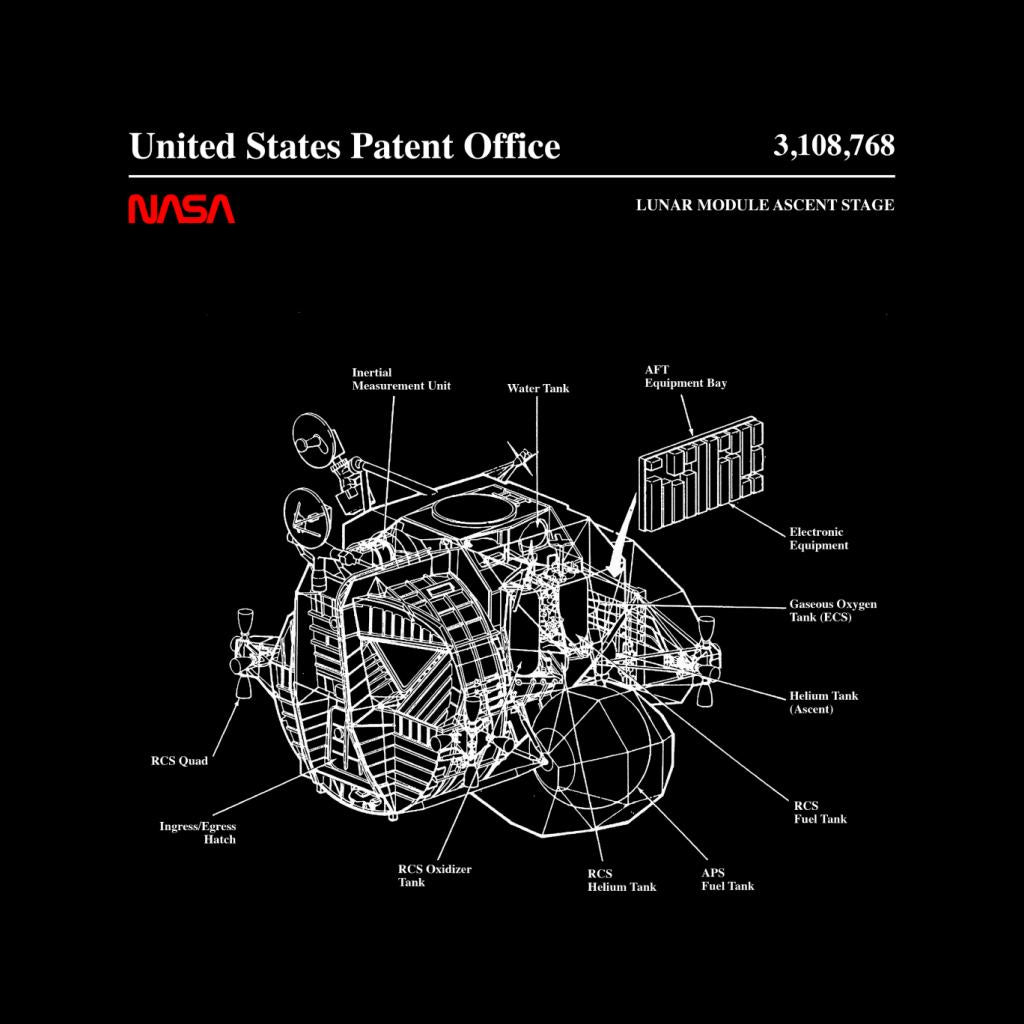 NASA Lunar Module Ascent Stage Blueprint Kids T-Shirt-ALL + EVERY