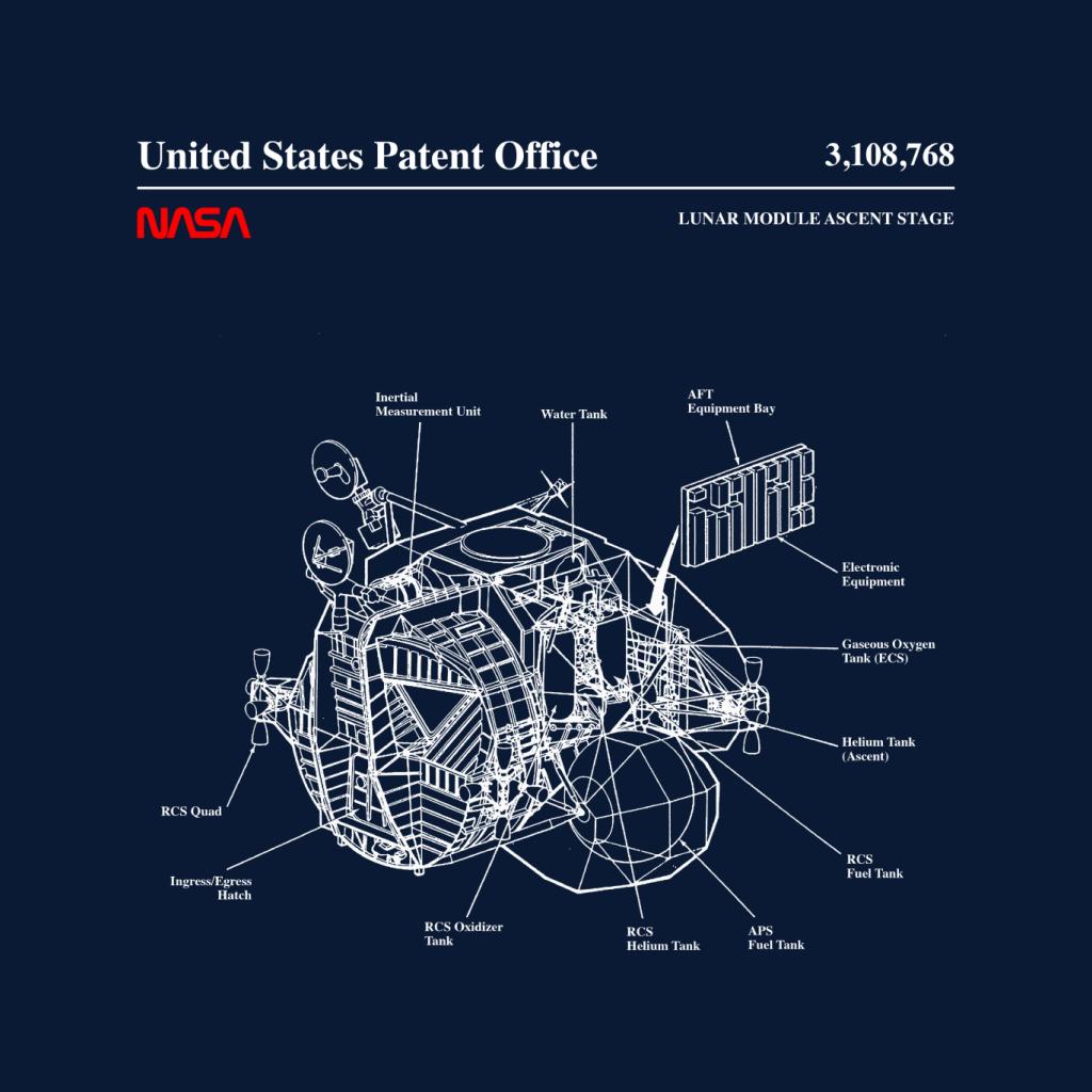 NASA Lunar Module Ascent Stage Blueprint Kids Sweatshirt-ALL + EVERY