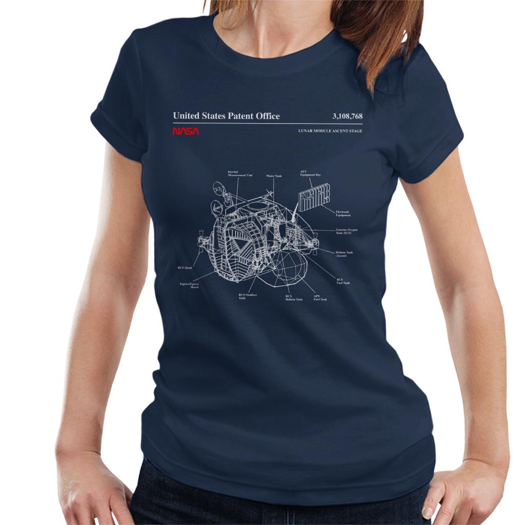 NASA Lunar Module Ascent Stage Blueprint Women's T-Shirt-ALL + EVERY