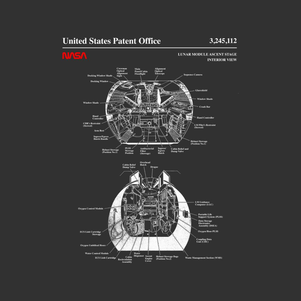 NASA Lunar Module Ascent Stage Interior Blueprint Women's T-Shirt-ALL + EVERY