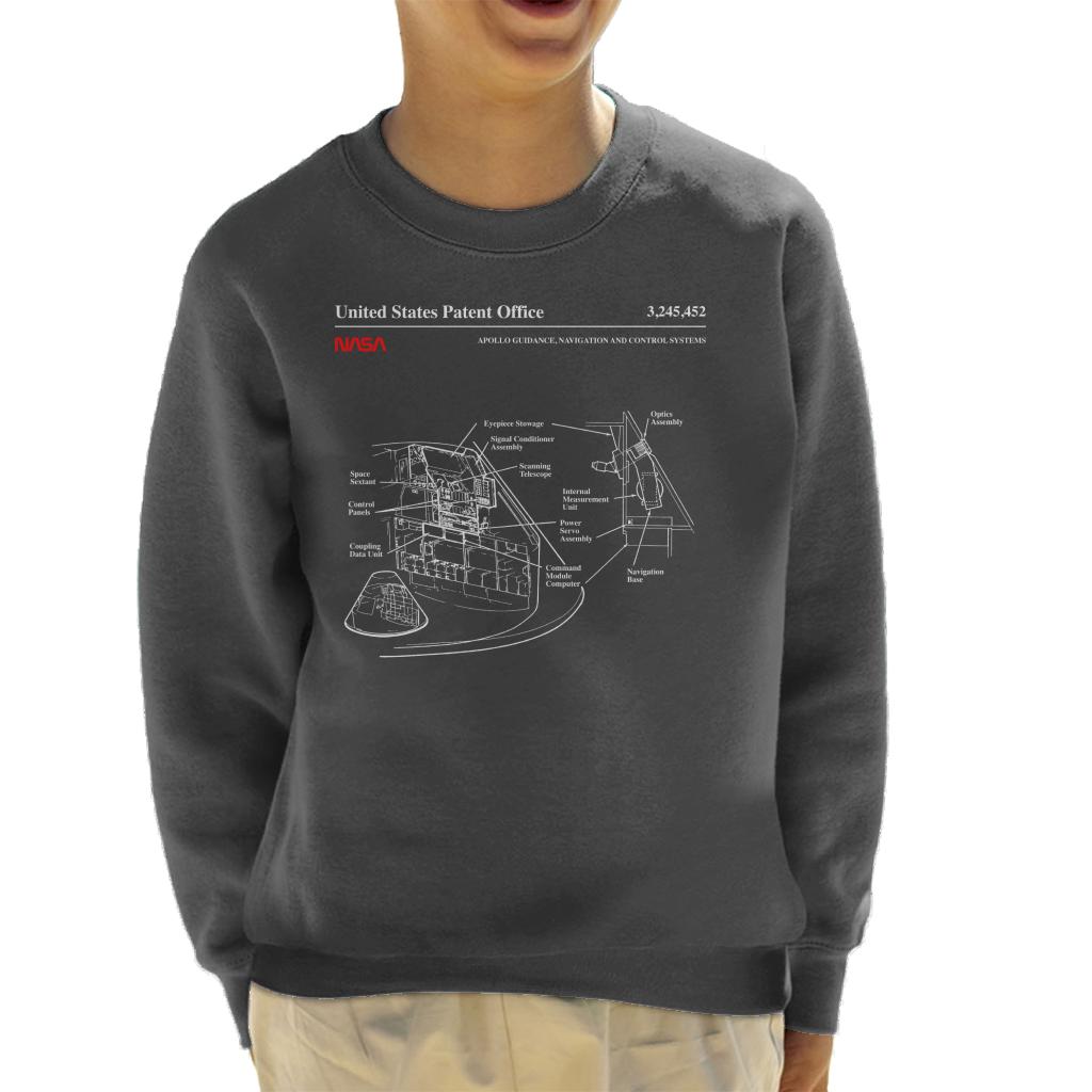 NASA Apollo Control Systems Blueprint Kids Sweatshirt-ALL + EVERY