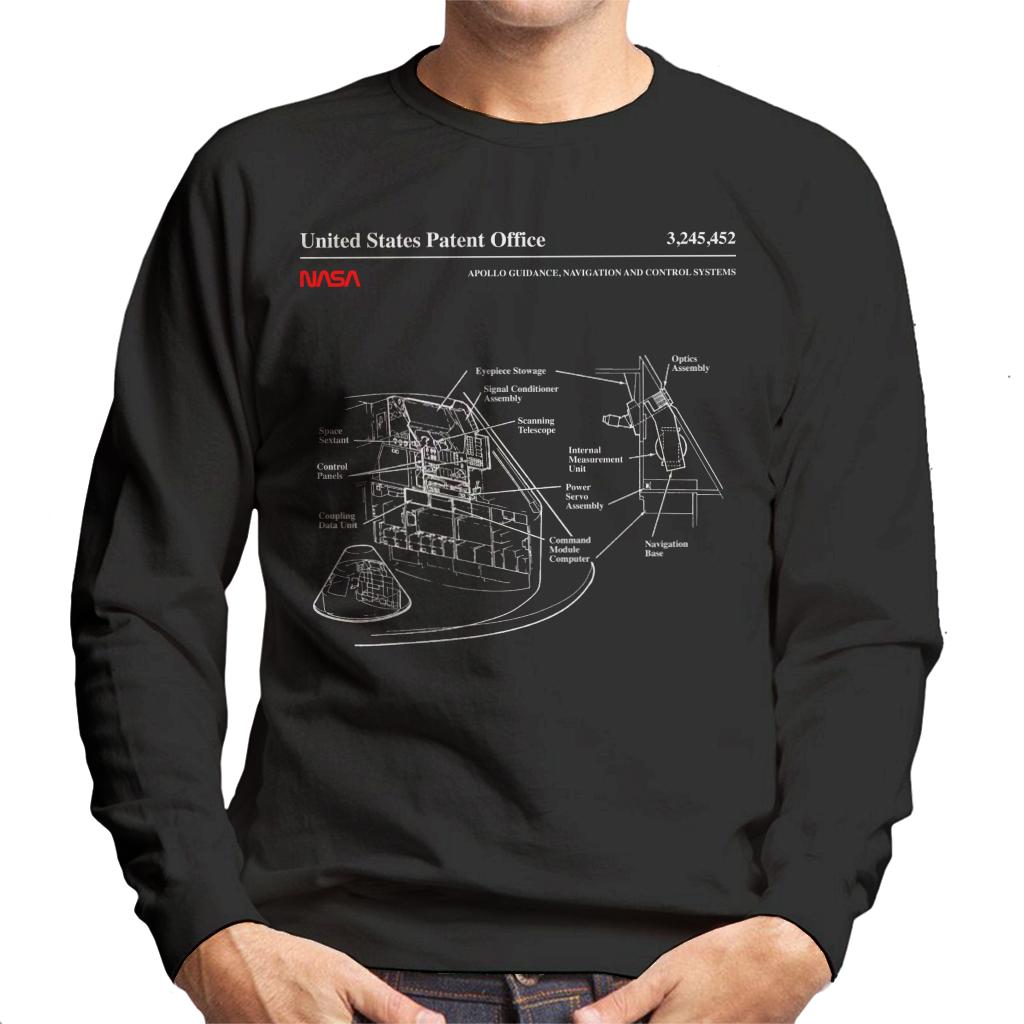 NASA Apollo Control Systems Blueprint Men's Sweatshirt-ALL + EVERY