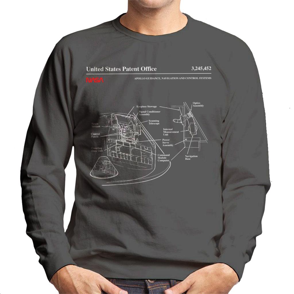 NASA Apollo Control Systems Blueprint Men's Sweatshirt-ALL + EVERY