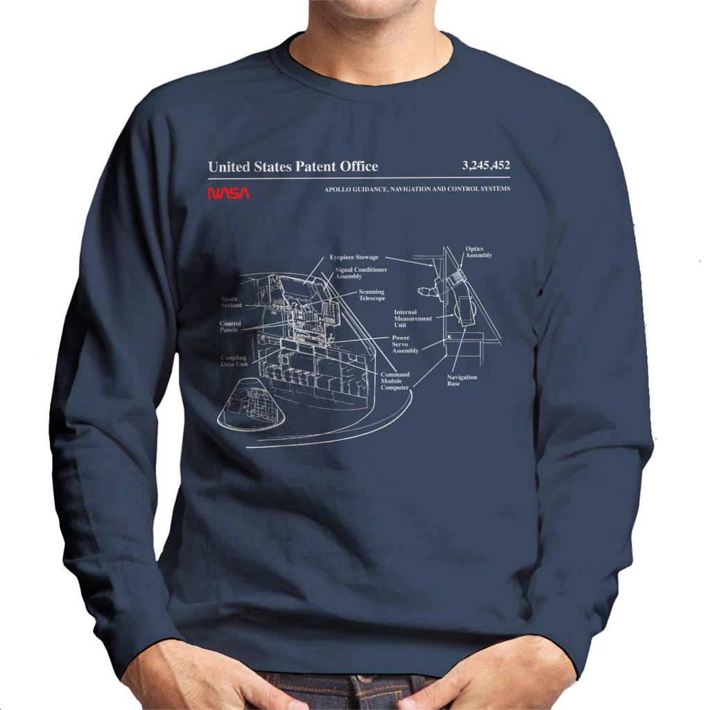 NASA Apollo Control Systems Blueprint Men's Sweatshirt-ALL + EVERY