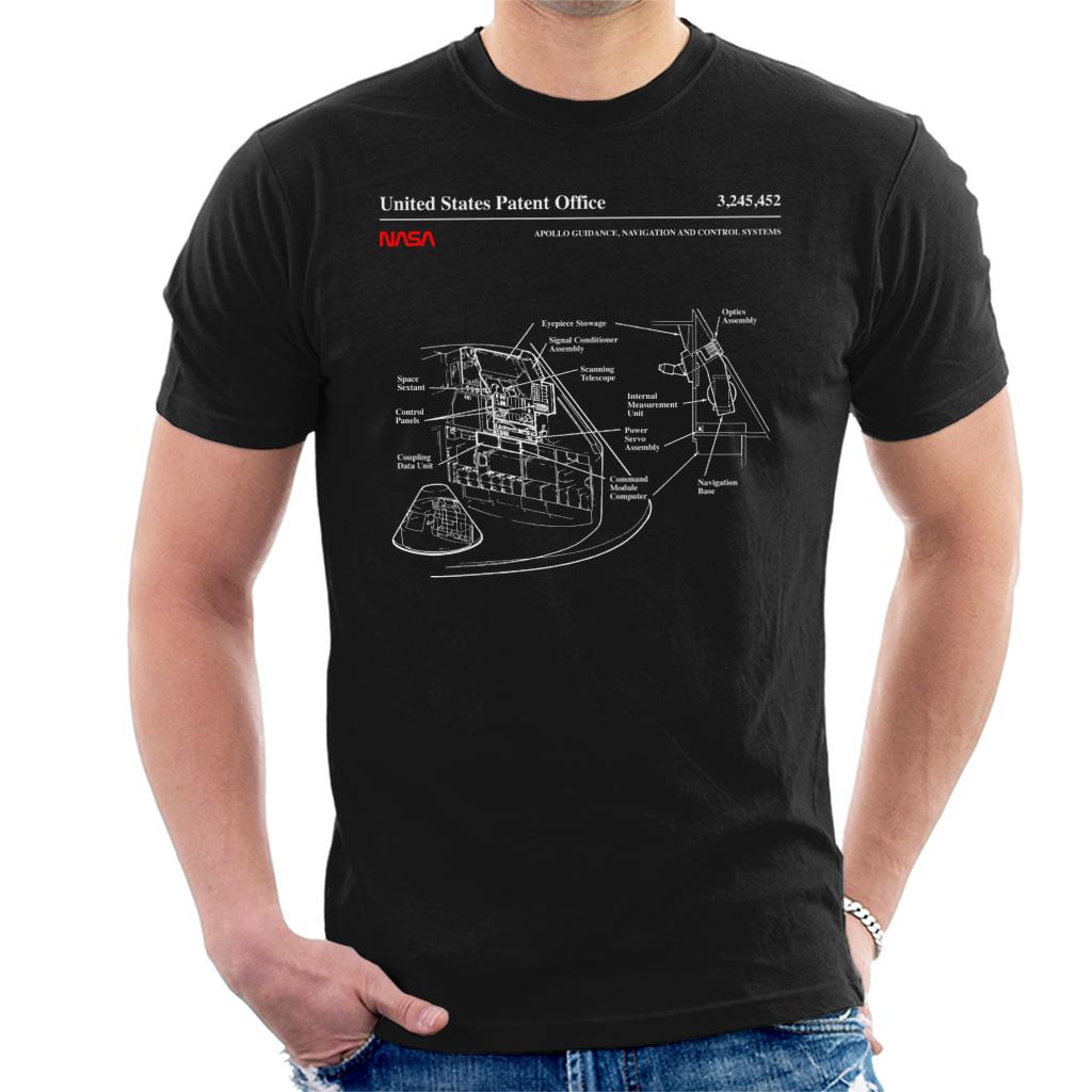 NASA Apollo Control Systems Blueprint Men's T-Shirt-ALL + EVERY