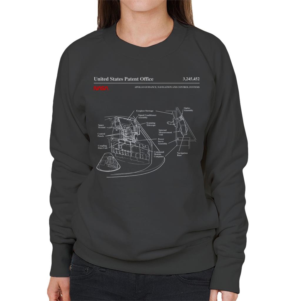 NASA Apollo Control Systems Blueprint Women's Sweatshirt-ALL + EVERY