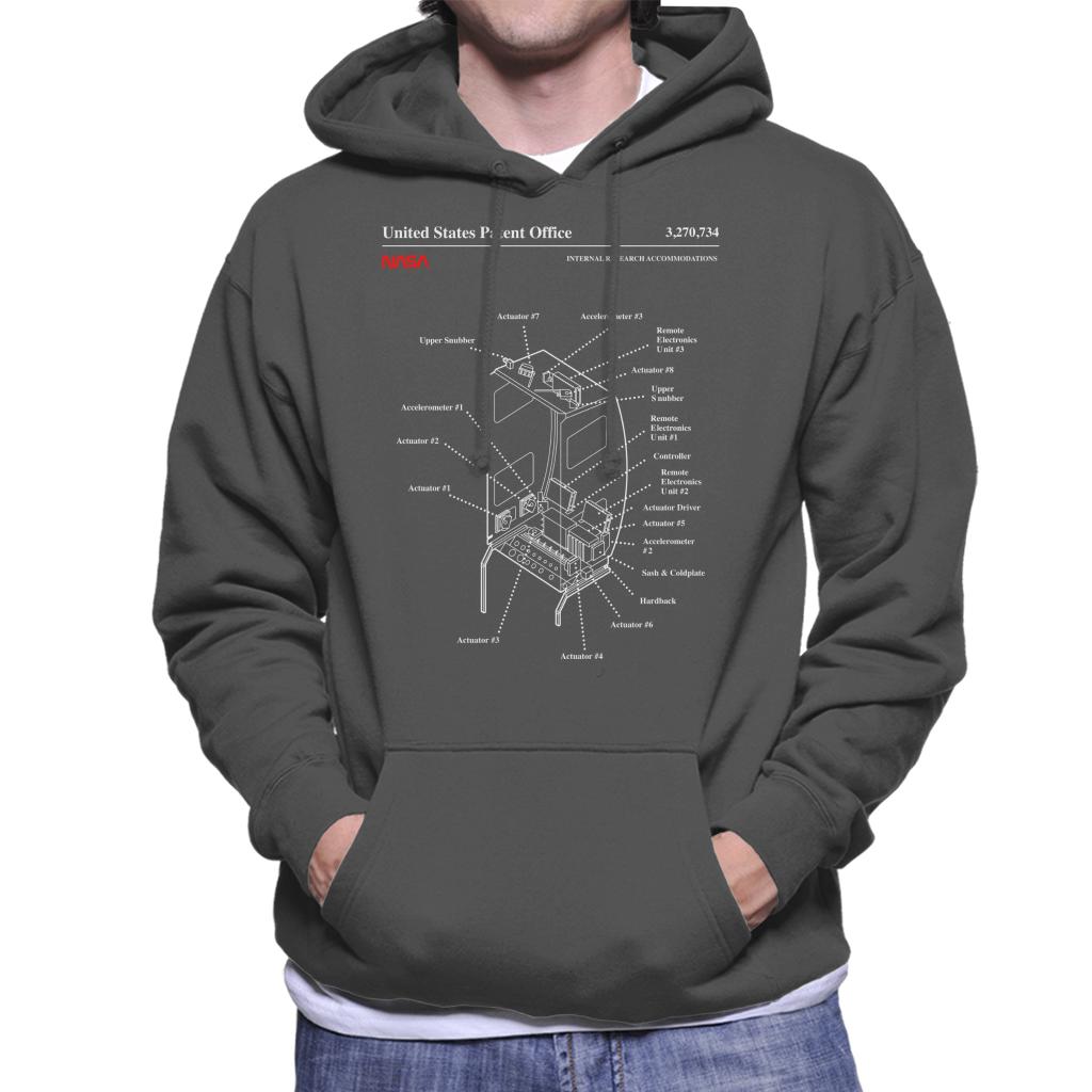 NASA Internal Research Accommodations Blueprint Men's Hooded Sweatshirt-ALL + EVERY